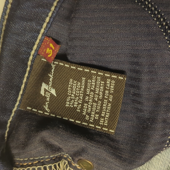 7 For All Mankind, straight leg, blue jeans, 31 - Picture 3 of 9